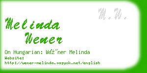 melinda wener business card